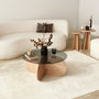 Hanah Home Bubble Mesa de Centro Roble y Fume